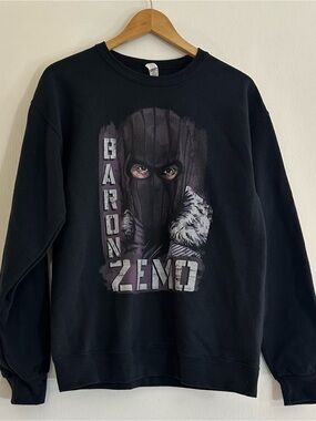 Marvel Baron Zemo Sweatshirt Mens Black Graphic Crewneck Small Mens Sweatshirt